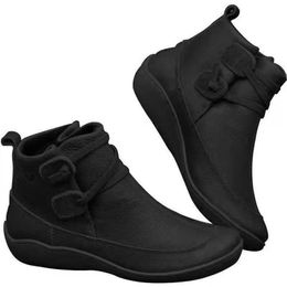 Stivali Donna Stivaletti casual a punta romana alla caviglia Primavera Autunno Donna Western Stretch Botas in pelle 221007