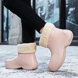 Botas 2022 Mulheres Sapatos Casuais Ladies deslizam no tornozelo plano Comfortablesoft Mantenha Botas de inverno quente 221007