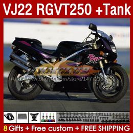 Fairings &Tank For SUZUKI black glossy RGV250 SAPC VJ22 RGVT250 RGV-250 VJ 22 1990 1991 1992 1993 1994 1995 1996 160No.108 RGV RGVT 250 CC RGVT-250 90 91 92 93 94 95 96 Fairing