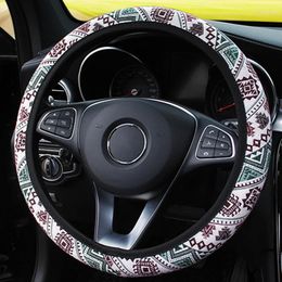 Steering Wheel Covers Ethnic Style Car Steering-wheel Accessories Linen Universal Pretty Cover