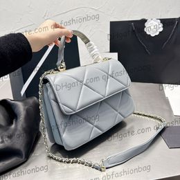 Klassische Umhängetasche für Damen, gesteppt, trendige Taschen, Lammfell-Echtleder-Geldbörse, TRop-Griff-Tragetaschen, GHW Schulter-Multi-Pochette-Messenger, Outdoor-Designer-Handtaschen, 25 cm