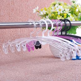 Transparent plastic fashion panty hanger thickened bra hangers with clip special underwear clothing store SN4945