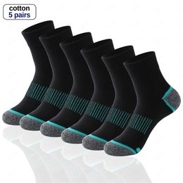Mens Socks High Quality Lot Casual Breathable Run Sports 5 Pairs Male Cotton Winter Black Men Large size3845 221007