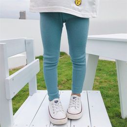 Leggings Tights 2 8T For Girls Toddler Kid Spring Autumn Clothes Soft Cotton Stretch Pants Sport Fitness Sweet Cute Trousers Streetwear 221006