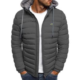 Mens Down Parkas Winter Man Warm Packable Jacket Light Coat Quilted Padded Outerwear Cardigan Male Hoody Streetwear Clothes 2201006