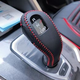 Interior Accessories Leather Car Gear Head Shift Collars Cover For Haval F7 F7x 2022 2022Knob Case Styling Auto