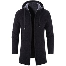 Men's Jackets Autumn And Winter Cashmere Cardigan Chenille Outer Sweater Coat Windbreaker 221006