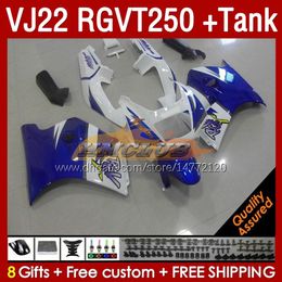 Fairings &Tank For SUZUKI RGV250 SAPC VJ22 RGVT250 RGV-250 VJ 22 1990 1991 1992 1993 1994 1995 1996 160No.93 RGV RGVT 250 CC RGVT-250 90 91 92 93 94 95 96 Fairing blue blk