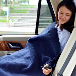 Blankets 12V Electric Throw Cold Weather Fleece Cosy Heated Blanket 2 Heat Levels Warming Fast Heating For Car 145x100cm