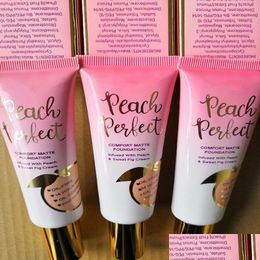 Foundation Makeup Peach Perfect Comfort Matte Foundation 3Colors 48Ml Face Cream High Quality Drop Delivery 2021 Health Be Topscissors Dhz0H