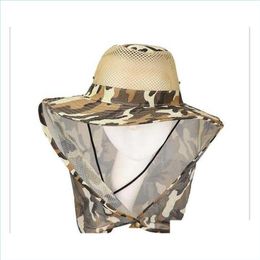 Other Home Garden Home Boonie Hats Outdoor Camouflage Caps Sport Leaf Jungle Military Fishing Sun Screen Gauze Cap Cowboy Bdesybag Dhjaz