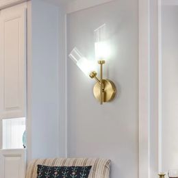 Indoor Double Head LED Wall Lamp Nordic Glass Wall Lamps Bedroom Sconces Bathroom Mirror Light Lighting Luminaire