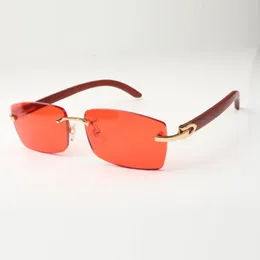 Neue C-Hardware-Sonnenbrille 3524012 mit originalen Holzstäben und 56-mm-Gläsern für Unisex