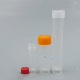 Storage Bottles 20 Pcs / Lot 1.5ml 5ml 10ml Plastic Empty Test Tube Screw Cap Vial Seal Sample Pack Container