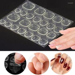 Nail Gel 5Sheets 120pcs Double Sided False Art Adhesive Tape Yellow Glue Sticker DIY Tips Fake Acrylic Manicure Solid