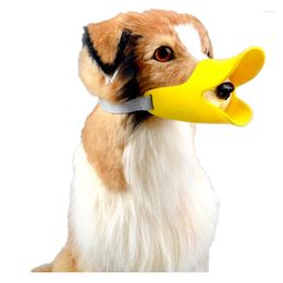 Dog Apparel Anti-Bite Duck Mouth Shape Cute Muzzle Silicone Mask Pet Duckbill Facemask Supplies