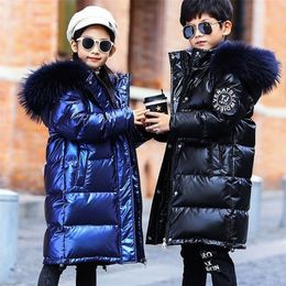 Down Coat Teenager Autumn Winter Jackets Boys Girls Fashion Hooded Parkas Kids Waterproof Outwear Warm Thicken Cotton Lined Child Clothing 221007