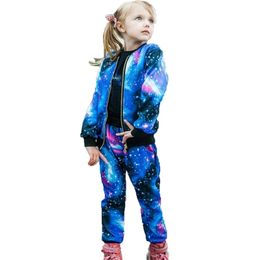 Clothing Sets Autumn Girls Clothing Sets Children Tracksuit Fashion Zipper Coat And Pant Set Kids Clothes Set Carnival Girl Sports Suit 221007