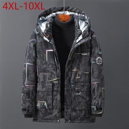 Men's Down Parkas Plus Large Size 10XL Winter Men Jacket Thicken Warm High Quality Waterproof Hooded Coats Windproof Camouflage Outerwear 221007