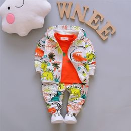 Clothing Sets Autumn Winter Outfits Baby Girls Clothes Sets Cute Infant Sport Suits Hooded Zipper Jacket T Shirt Pants 3pcs Boys Kids Clothing 221007