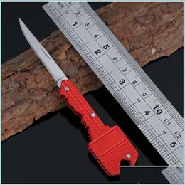 Knife Stainless Steel Kitchen Folding Knife Keychain Mini Outdoor Cam Hunting Tactics Survival Edc Tool 6 Colours Gf563 Drop Bdesybag Dhxh0