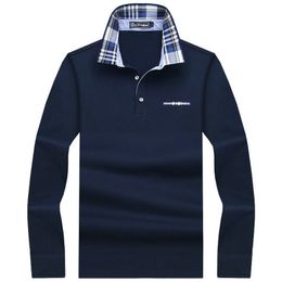 Men's Polos Casual cotton Men Polo Shirt Thicker Mens Long Sleeve Solid Polo Shirts Camisa Polos Tops Tees Plus size 7XL 8XL 9XL 10XL 221006