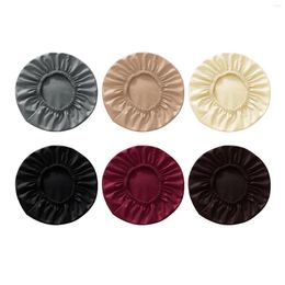 Chair Covers Leather Elastic Barstool Seat Cushion Cover Stool Soft Round