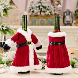 Xmas Dress Wine Bottle Dust Cover Christmas Decoration for Home Dinner Decor Christmas Gift Tree Ornament New Year 2023