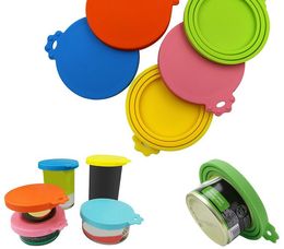 100pcs Silicone Fresh-Keeping Cover Multi-Function Pet Silicone Canned Lid Cat Dog Food Seal Cover Fresh Cover Three-In-One