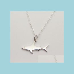 Pendant Necklaces Personality Shark Pendant Necklace Alloy Sier Colour Simple Ocean Sea Animal Jewellery Nice Gift Hip Hop Ne Bdejewelry Dh10C