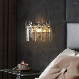 Wall Lamp Modern Bedroom Gold Sconce Luxury Crystal Bedside Hallway Living Room LED Home Indoor Lighting Fixture