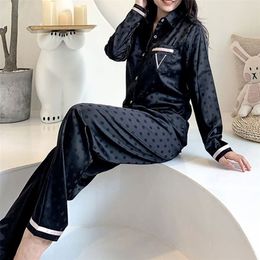 Women's Sleepwear 2 Pieces Set Summer Pyjamas for Women V Long Satin Silk Ladies Luxury Pyjamas Home Wear Pjs Loungewear 221007