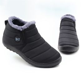 Boots Men Lightweight Winter Shoes For Snow Waterproof Footwear Plus Size 47 Slip On Unisex Ankle 221007