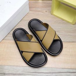 Slippers Shoes High Women Flat Luxurys Sandals Leather Brand Girl Slides Casual Flip Flops