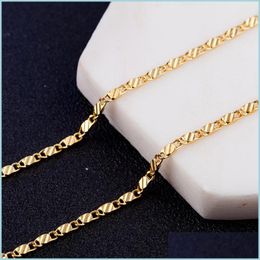 Chains 925 Sterling Sier 16/18/20/22/24/26/28/30 Inch 2Mm Gold Charm Chain Necklace For Women Man Wedding Fashion Jewellery 1285 T2 Dro Dhewb