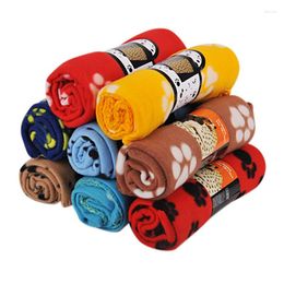 Dog Apparel Cute Floral Pet Sleep Warm Print Towel Cat Puppy Fleece Soft Blanket Beds Mat For Couch Car Backseat Bed