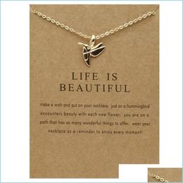 Pendant Necklaces Alloy Bird Necklace Golden Sliver Snake Bone Pendant Necklaces Card Girl Fashion Jewelry Gift 1 35Yl Q2 Drop Delive Dhi50