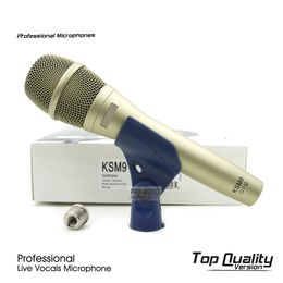 Grade A Top Quality Professional Dynamic KSM9C Super-Cardioid Wired Microphone KSM9 Handheld Mic for Karaoke Live Vocals Podcast