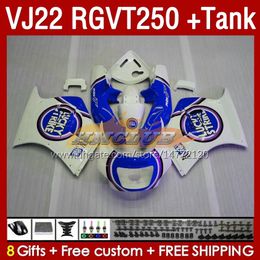 OEM Fairings & Tank For SUZUKI RGV250 SAPC VJ22 RGVT250 RGV-250 VJ 22 160No.133 RGV RGVT 250 CC 90 91 92 93 94 95 96 RGVT-250 1990 1991 1992 1993 1995 1996 Fairing blue lucky