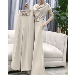 Women's Two Piece Pants Women Casual Corp Top Flare Wide Leg Pants Suit Summer Versatile Fashion Korean Two Piece Set Female Tracksuit Clothing 221007