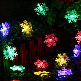 Strings Solar Garden Landscape Lights Snowflake 30LED Decoration Light String Christma Wedding Outdoor Energy Saving Fairy