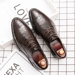 Luxury Vegan Brogue Leather Oxford Shoes Plaid Pointed Toe One Stirrup Men's Fashion Formal Casual Shoes Large Sizes