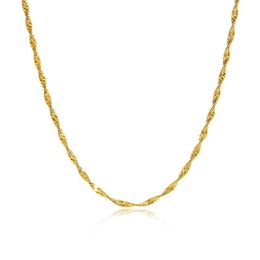 Fashion Gold Color Twisted Flat Snake Chain Necklaces for Women Gifts Jewelry