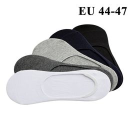 Mens Socks 5 Pairs Boat Summer Large Plus Size 3847 Nonslip Silicone Invisible No Show Sock Slippers Cotton Black Sporty Meias 221007