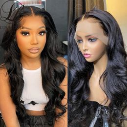 Body Wave Lace Front Wig For Women Glueless Long Wavy Synthetic Lace Frontal Wig Natural Hairline With Baby Hair Heat Resistantfactory direc