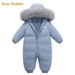 Down Coat baby Overalls down jacket boy Jumpsuits toddler girl clothes snow suit winter coat thick infant overcoat kids clothing 221007