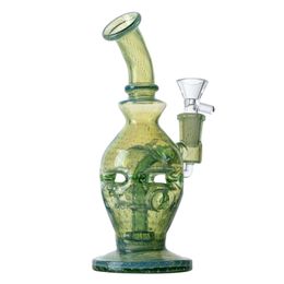 Blue Green Hookahs Showerhead Perc Percolator Water Pipes 8 Inch 14mm Female Joint Heady Glass Bongs Faberge Fab Egg Dab Oil Rigs 4mm Thick Bongs With Bowl