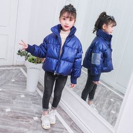 Down Coat Winter Childrens Solid Colour Bright Warm White Duck Cotton winter jacket kids boys girls coat clothes 221007