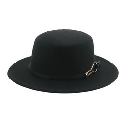 Hats for Women Fedora Hats Flat Casual Formal Solid Luxury Jazz Caps Band Belt Wide Brim Caps Male Women Sombreros De Mujer