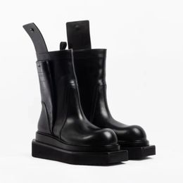 Irregular Sole Men Fashion Boots Black Woman Designer Heel Zip Man Ankle Combat Boot